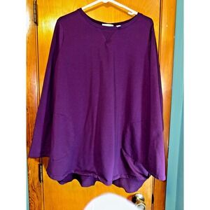 D & Co. Active Women's Purple Long Sleeve Shirt With Pockets Size 2X